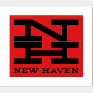 New Haven Railroad 1954 Black Logo With Name Posters and Art